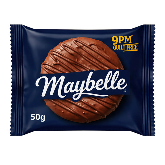 Mayabelle chocolate cookie package on a white background